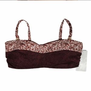 Athleta Acqualuxe Batik Convertible Bikini Bra Top